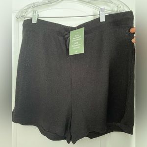 H&M High waist dark gray knit shorts size Large NWT